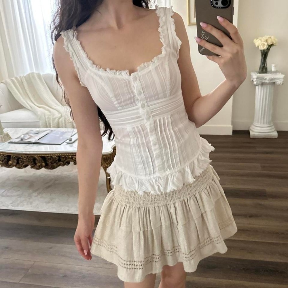 Revolve x SPELL & The Gypsy Collective M Lola Ruched Mini Skirt